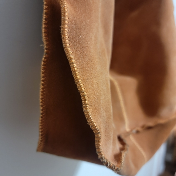 Wilson's Leather Y2K Burnt Orange Boho Shoulder Bag Purse Embelished Strap - Picture 9 of 12